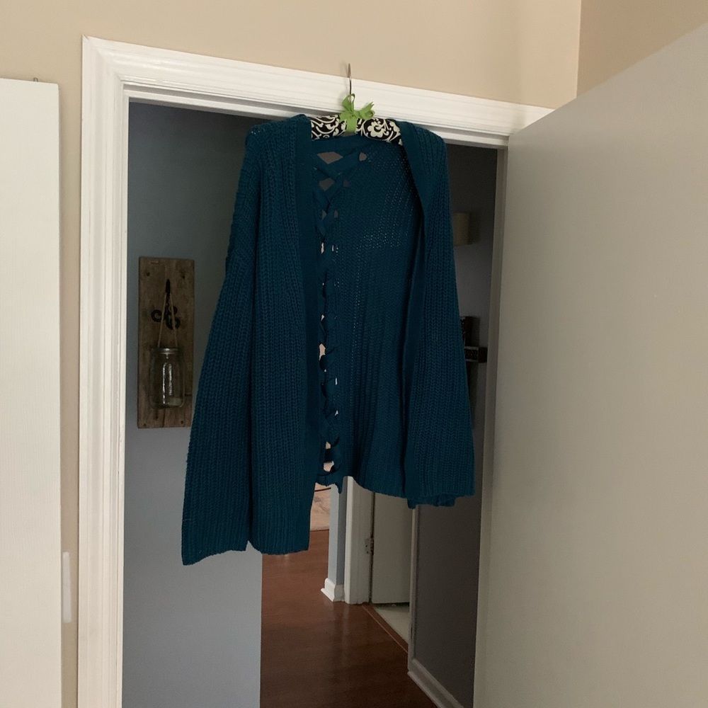 Never worn before turquoise cardigan